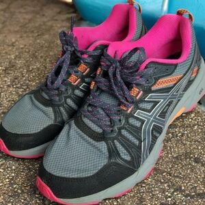 Asics Womens Gel Venture Sz 8 1012A477 Gray Running Shoes Sneakers Gym Athletic